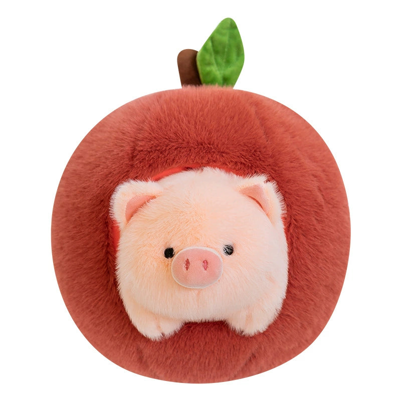 Peluche de manzana de nariz rosada – Dulces amigos de la fruta