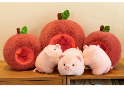 Peluche de manzana de nariz rosada – Dulces amigos de la fruta