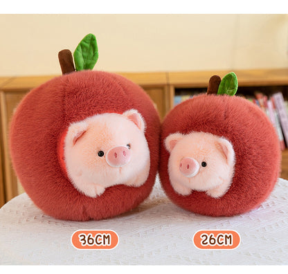 Peluche de manzana de nariz rosada – Dulces amigos de la fruta